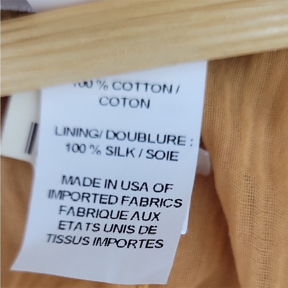 MARC JACOBS Women’s Yellow Ruffled Silk Blouse Size 4 - Picture 7 of 8